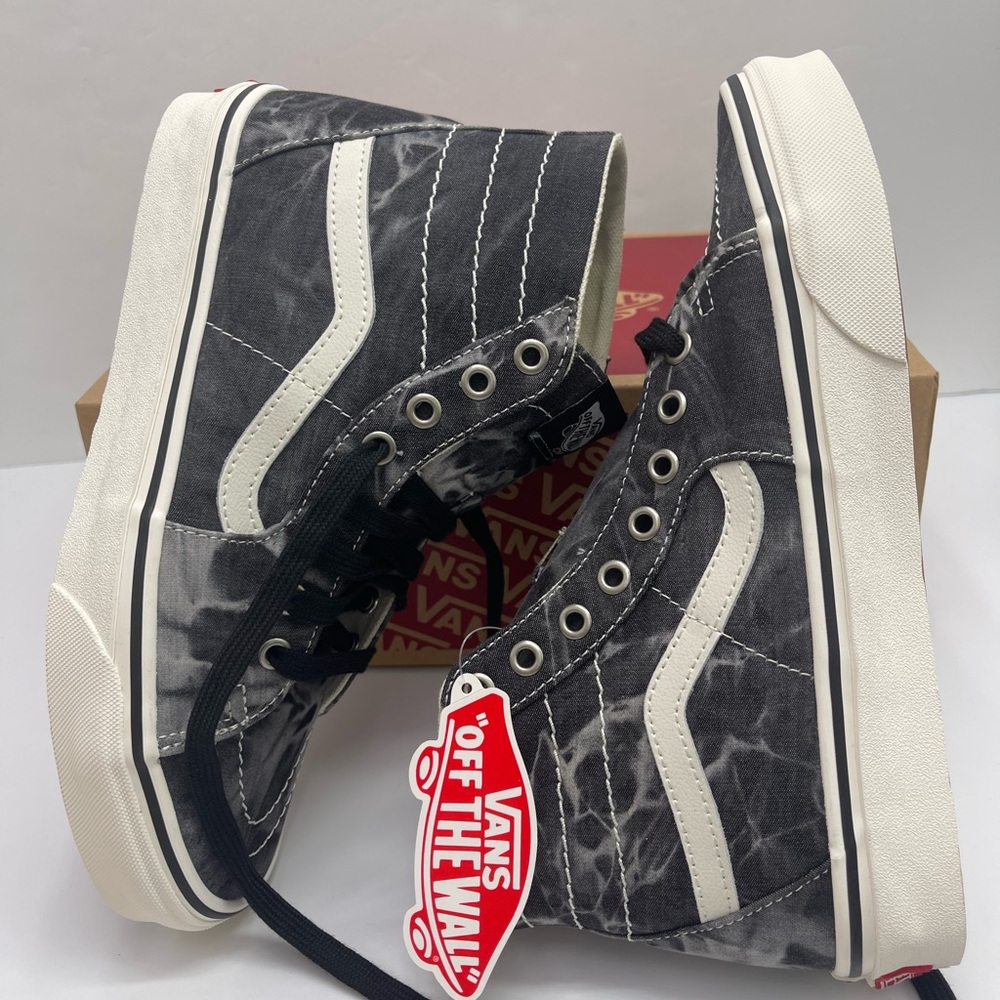 Vans Men’s Sk8-Hi Tapered (Denim Destroy)Black/ Marshmallow Sneakers
VN0A4U169FL - Picture 11 of 16